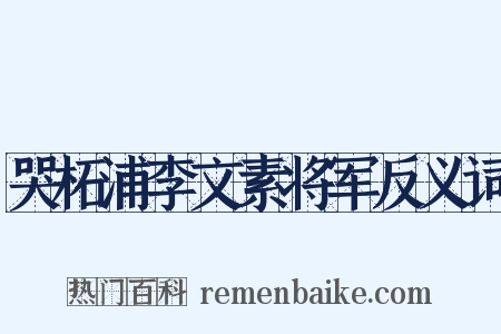 哭柘浦李文素将军反义词是什么意思的图片